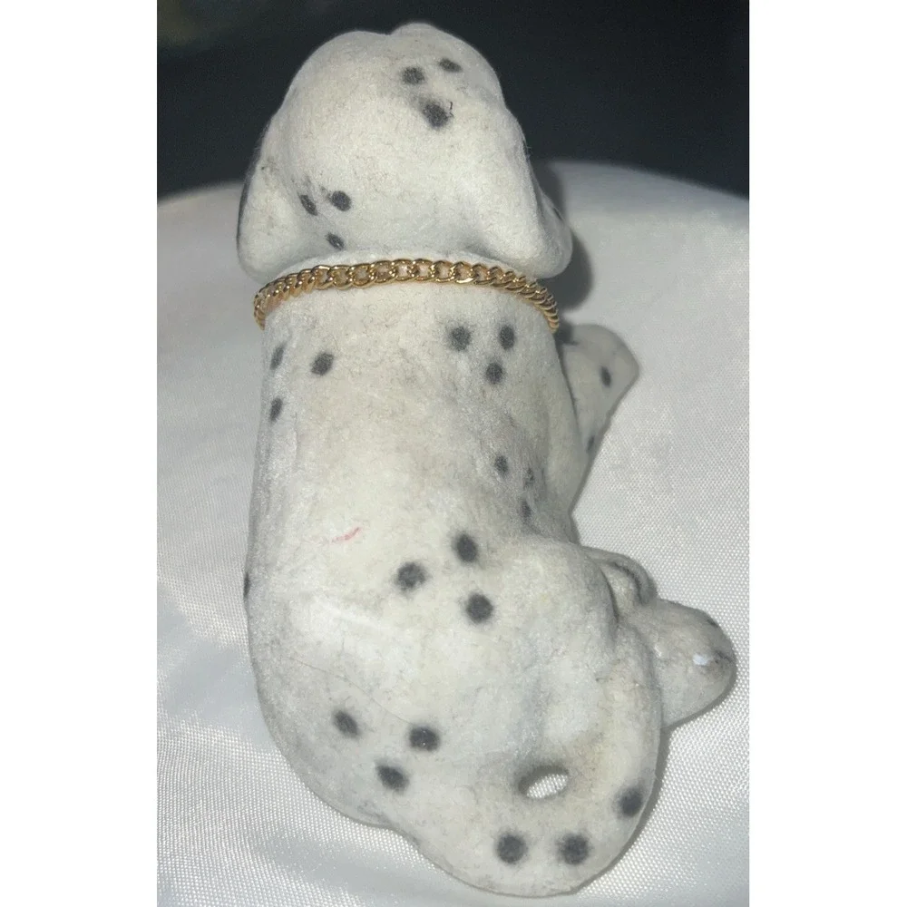 Dalmatian Dog Figurine Flocked Bobble‎ Head Nodder 3x6x3.5